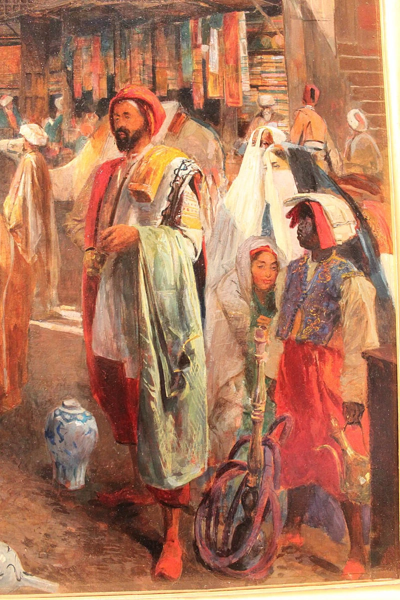 La via e la moschea al Ghouri al Cairo - dettaglio 2, Louvre, Parigi
